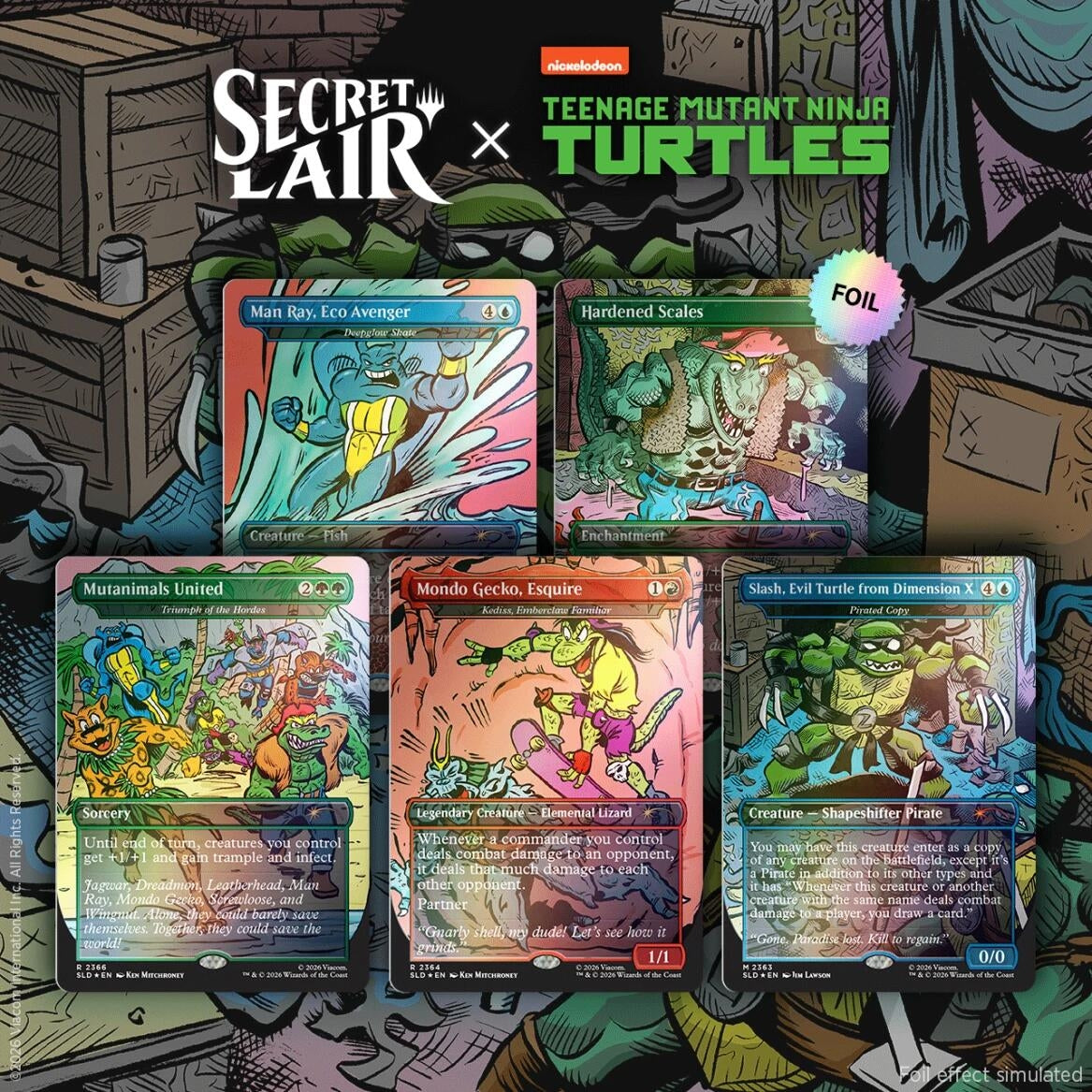 Magic The Gathering: Secret Lair Drop: Secret Lair x Teenage Mutant Ninja Turtles: The Mighty Mutanimals - Traditional Foil Edition