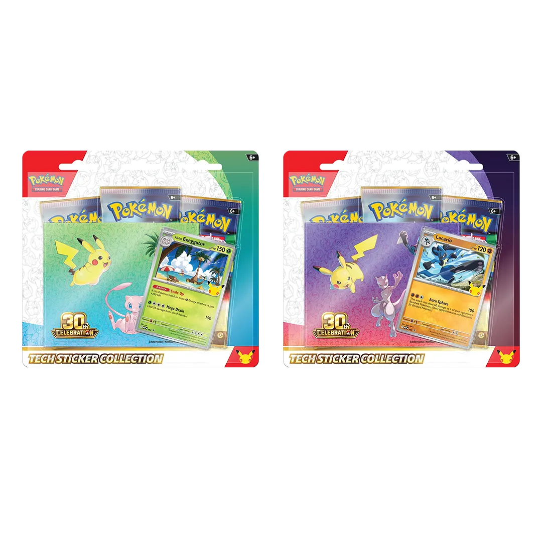 Pokémon: 30th Celebration - Alolan Exeggutor & Lucario Tech Sticker Collection [Set of 2]