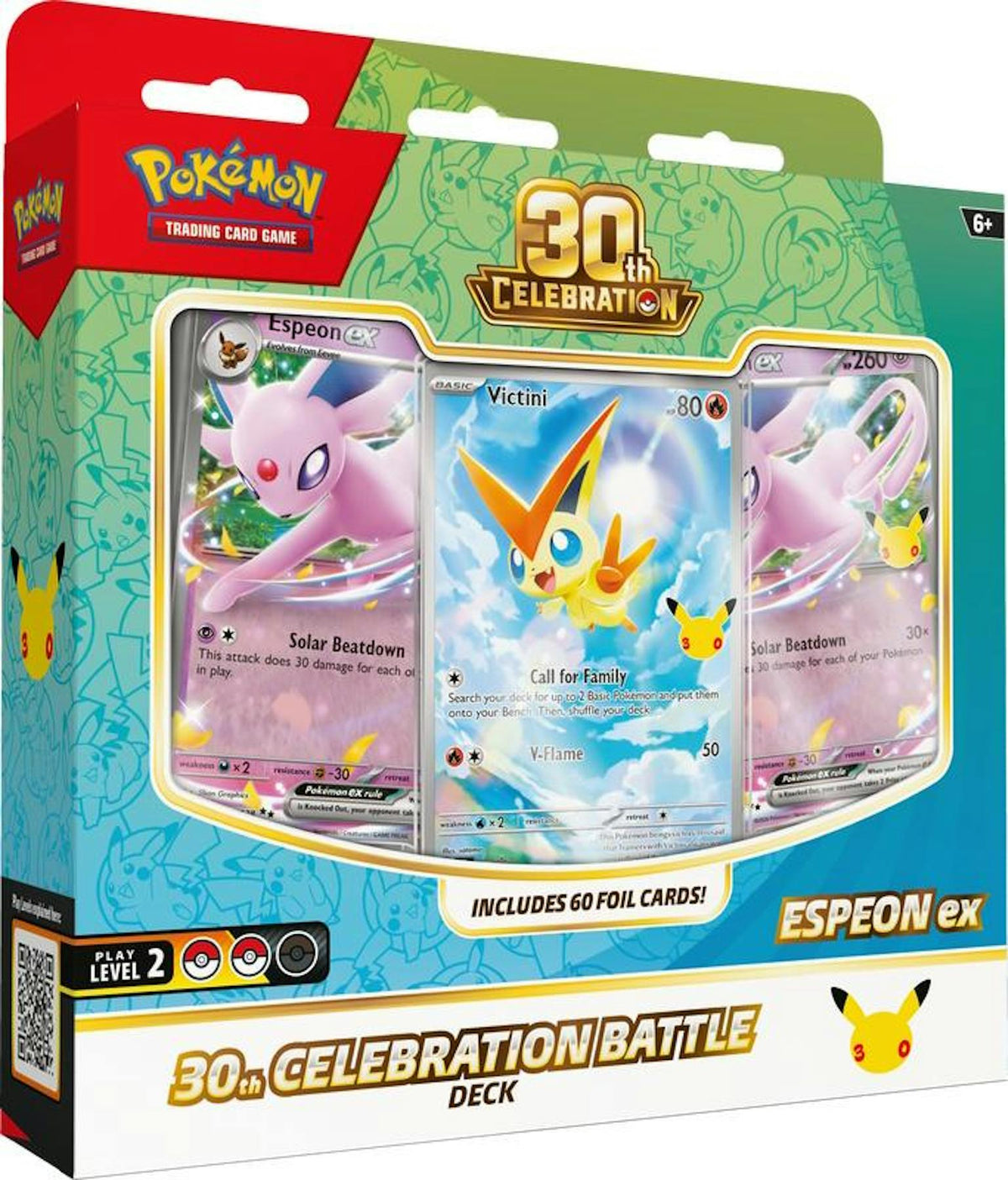 Pokémon TCG: 30th Celebration Build & Battle Espeon ex / Umbreon ex Deck (Assorted)
