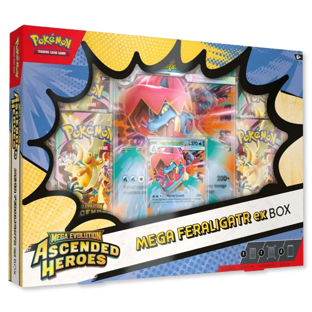 Pokémon TCG: Mega Evolution Ascended Heroes Mega ex Box (Meganium, Emboar, Feraligatr)