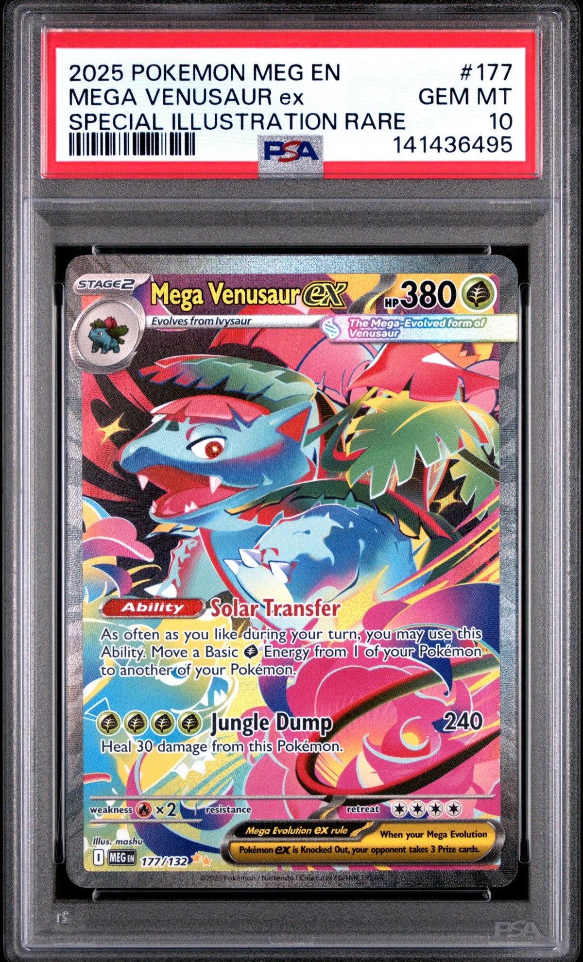 Pokemon Meg En Mega Evolution 177 Mega Venusaur Ex Special Illustration Rare PSA 10 GEM MINT