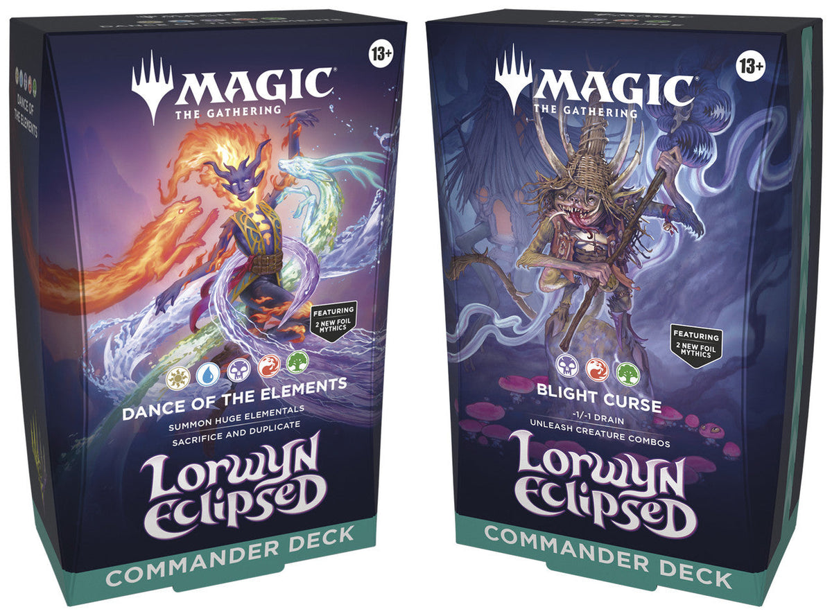 Magic The Gathering: Lorwyn Eclipsed Commander Deck Display (Set of 2)